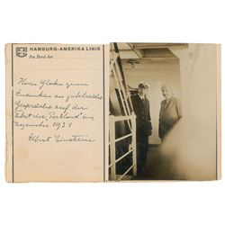 Albert Einstein Autograph Postcard Signed