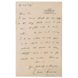 Charles Darwin Autograph Letter Signed