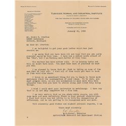 George Washington Carver Typed Letter Signed