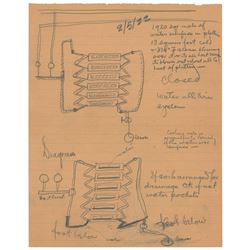 Thomas Edison Technical Notes and Handdrawn Diagrams