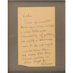 Thomas Edison Autograph Letter Signed