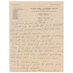 George Washington Carver Autograph Letter Signed