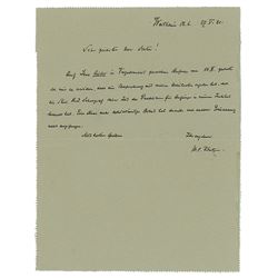 Wilhelm Rontgen Autograph Letter Signed