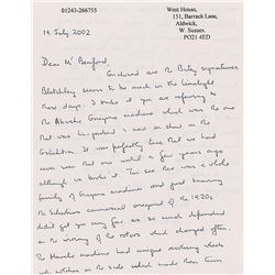 Mavis Batey Autograph Letter Signed