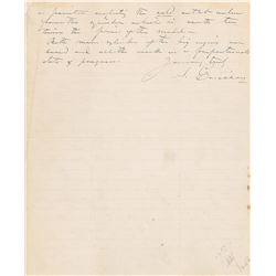 John Ericsson Autograph Letter Signed