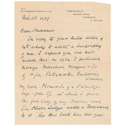 Ambrose Fleming Autograph Letter Signed