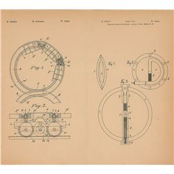 Alfred Nobel Hand Grenade Patent Lithograph