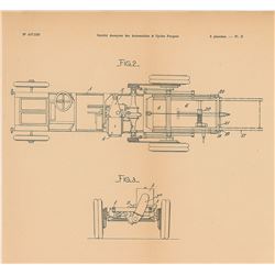 Peugeot Chassis Patent Lithograph