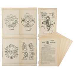 George Albert Rossiter Gyroscopic Compass Patent Lithograph