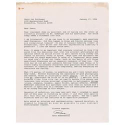 Star Trek: Gene Roddenberry Typed Letter Signed