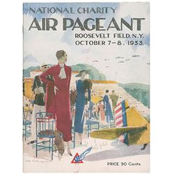 Aviation: National Charity Air Pageant Program and Ticket Stub