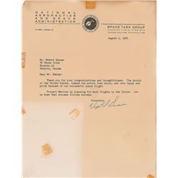Gus Grissom Typed Letter Signed and Signed Photograph