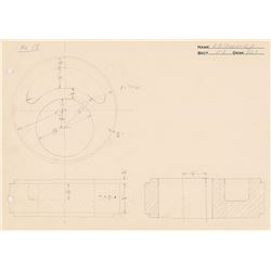 Alan Shepard Hand-Drawn Technical Diagram
