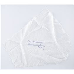 Walt Cunningham Signed Parachute Fabric