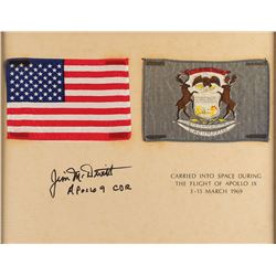 Apollo 9 Flown Flag Presentation Signed by Jim McDivitt