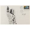 Image 1 : Paul Calle Signed Sketch of Neil Armstrong