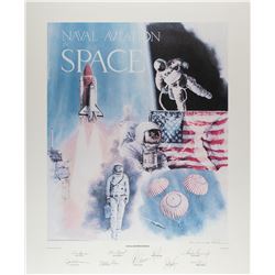 Naval Aviation in Space Signed Artist's Proof Lithograph