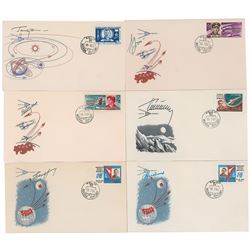 Cosmonauts Set of (6) Signed KNIGA Covers