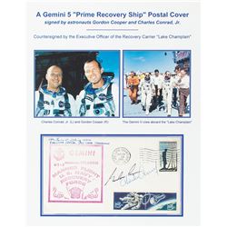 Gemini 5 Crew-Signed Recovery Ship Cover