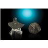 Image 1 : Allende Meteorite Slice and Individual (Lot of 2)