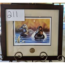 Ducks Unlimited 948/2600 "Pair of Ducks" by Brian Blight Framed 17"w x 15"h