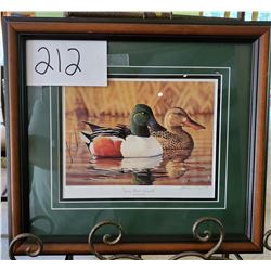 Ducks Unlimited 1479/2000 "Spring Marsh Spoonbills" by Jeffrey Klinefelter Framed 17"w x 15"h