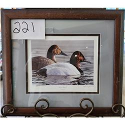 Ducks Unlimited 191/2000 "Royal Portrait" by Gregory Clair Framed 17 1/2"w x 15 1/2"h