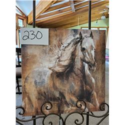 Painting on canvas Galloping White Horse