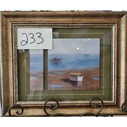 Sailboats on Water by Rhyam Framed 18"w x 15"h