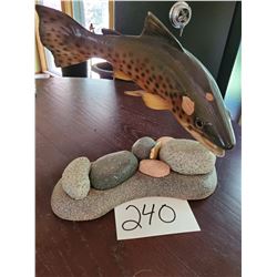 Trout on Mount 18"w x 12"h signed