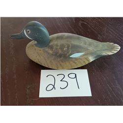 Wooden Blue Winged Teal Duck Decoy 11"l x 5"h