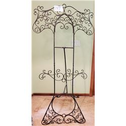 Ornamental metal Easel Burnished Bronze Finish - approx 36"w x 72"h x 29"base
