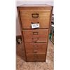 Image 1 : Early Oak 4 Drawer File Cabinet