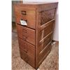 Image 3 : Early Oak 4 Drawer File Cabinet