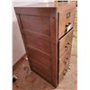 Image 4 : Early Oak 4 Drawer File Cabinet