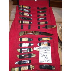 PERSONAL KNIFE COLLECTION APPROX 24 PCS