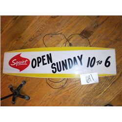 VINTAGE SQUIRT SIGN / WORKS!