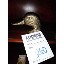 Ducks Unlimited Solid Brass Duck Head Bottle Opener AKA LOT 260