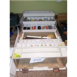 Large Tackle Box, w/ Tackle, Plugs, Spinbait