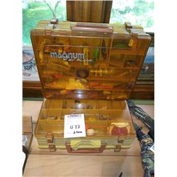 (2) Magnum by Plano Double Sided Storage Fishing Tackle Boxes, w/ Tackle