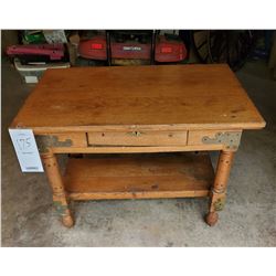 Antique Wooden End Table