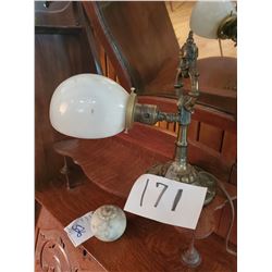Antique Rembrandt Cast Bronze Genie Desk Lamp
