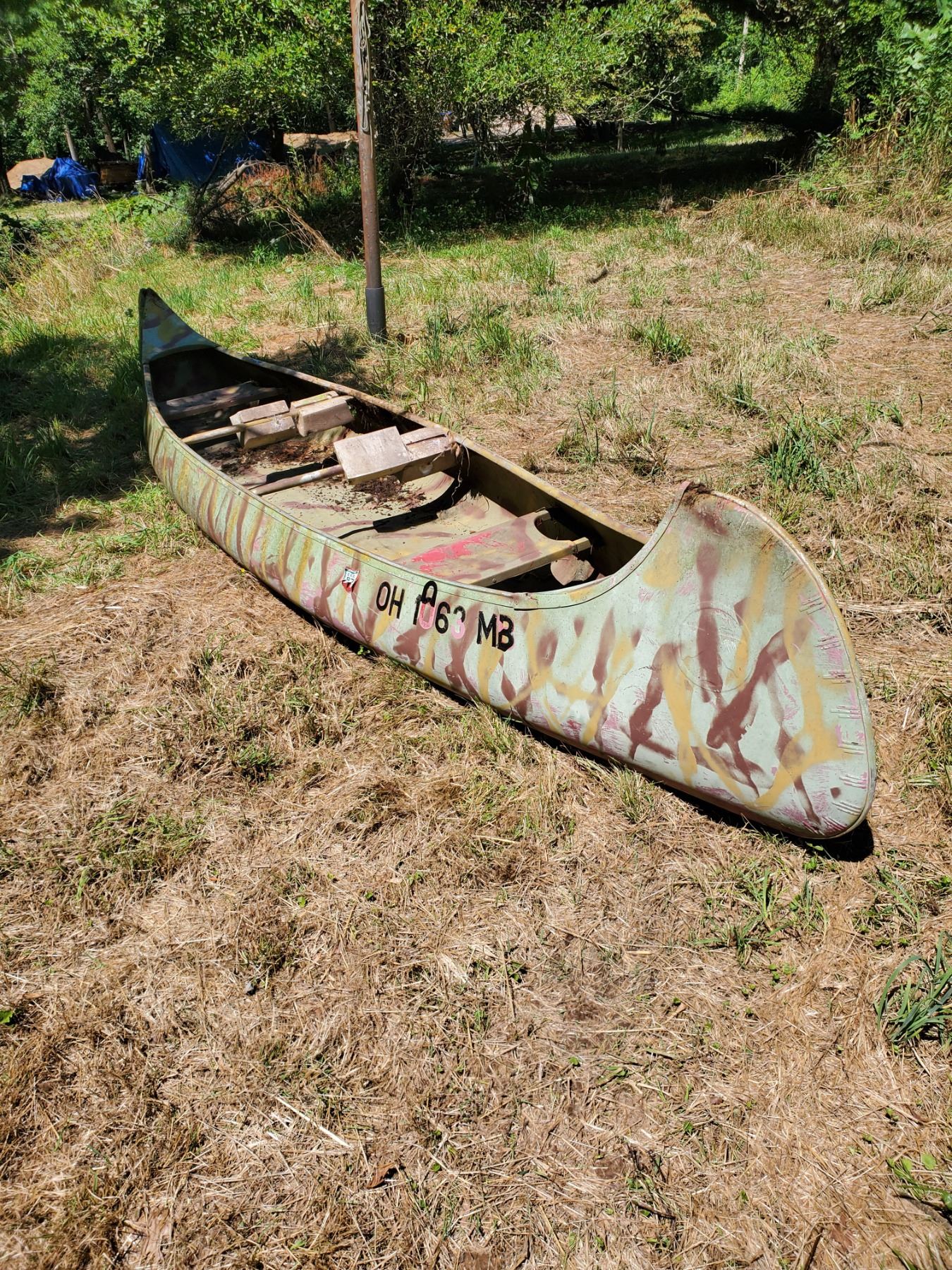 Aluminum Canoe, Approximately 17ft x 3ft wide