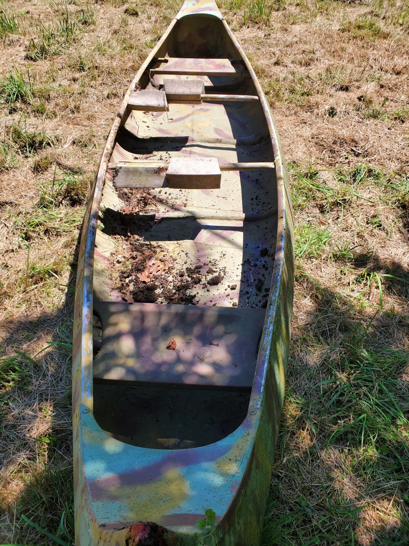 Aluminum Canoe, Approximately 17ft x 3ft wide