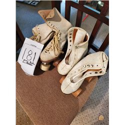 Pair of Vintage  Kids 12 and Ladies 4 Roller Skates
