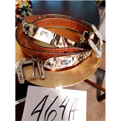 Ladies Show Bling Belts x 2