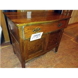 Vintage 1 Drawer over 2 Door Solid Wood Cabinet