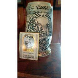 Coors Beer Collector's Stein, "Passage to Gold" from the Rocky Mountain Ironhorse Collection