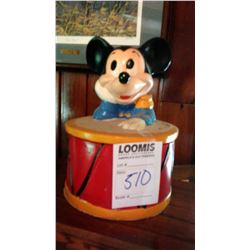 Mickey Mouse w/ Drum Ceramic Cookie Jar, by California Originals