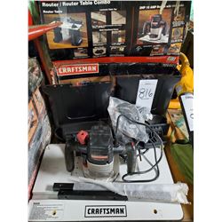 Like-New Craftsman Router / Router Table Combo